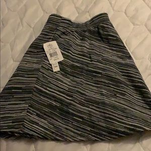 Black and grey mini skirt